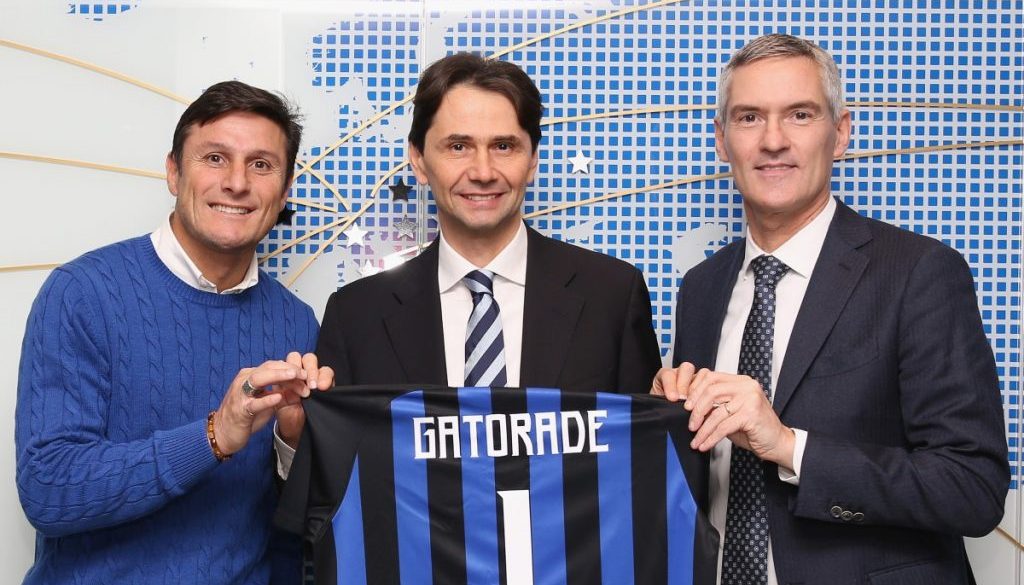 GATORADE E INTER FC_ Javier Zanetti_Marcello Pincelli AD PepsiCo Italia_Alessandro Antonello_CEO InterFC
