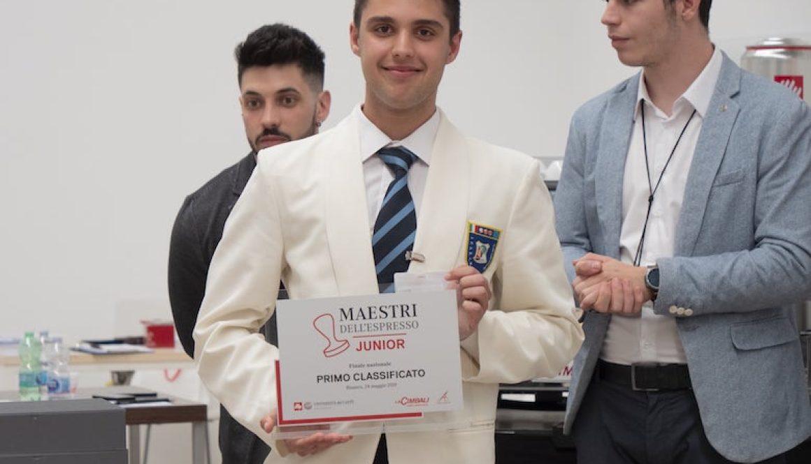 Riccardo Merlonghi vincitore di Maestri dell'Espresso Junior 2019