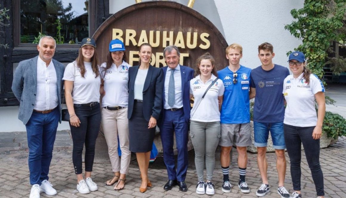 Flavio Roda e giovani promesse dello sport altoatesino invernale