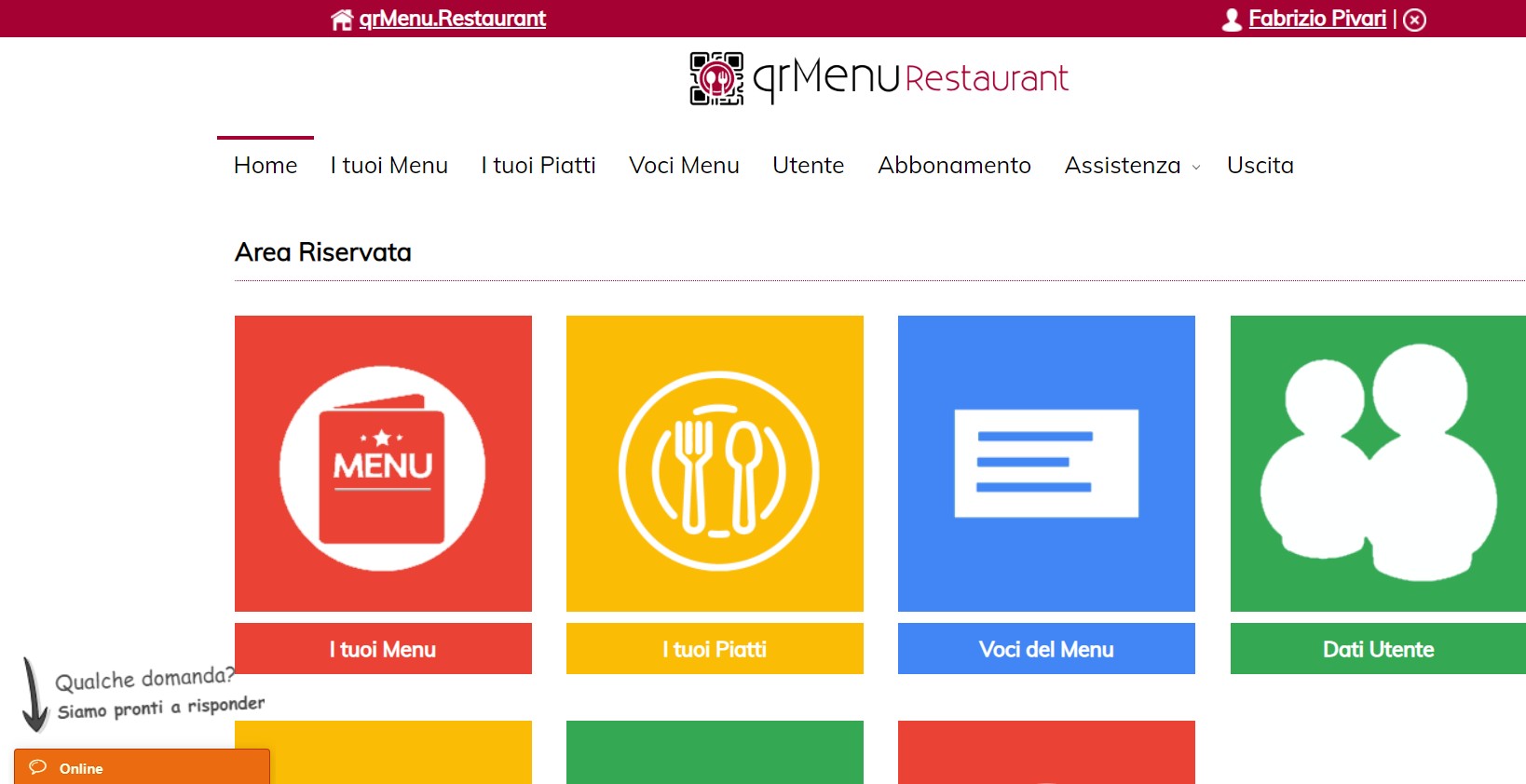 creare menu qrmenu.restaurant