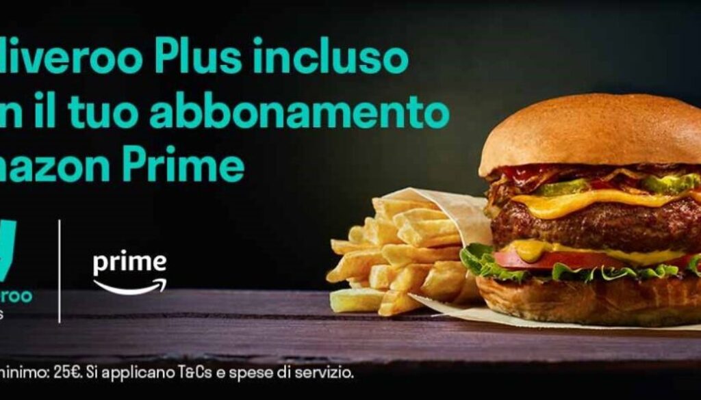 Deliveroo Plus con Amazon Prime