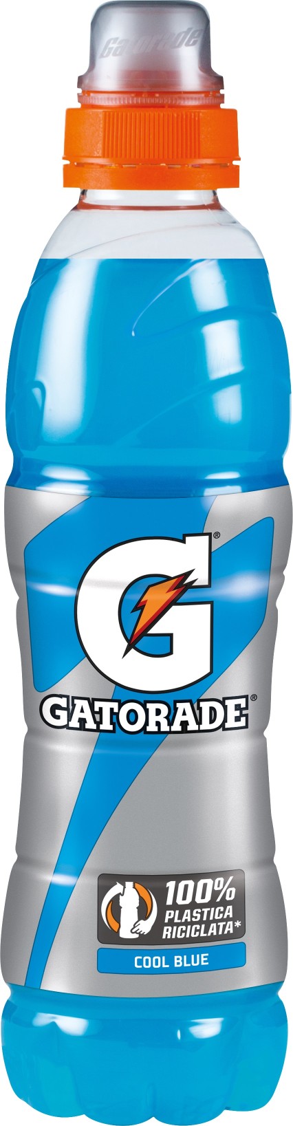 Gatorade cool blue plastica riciclata